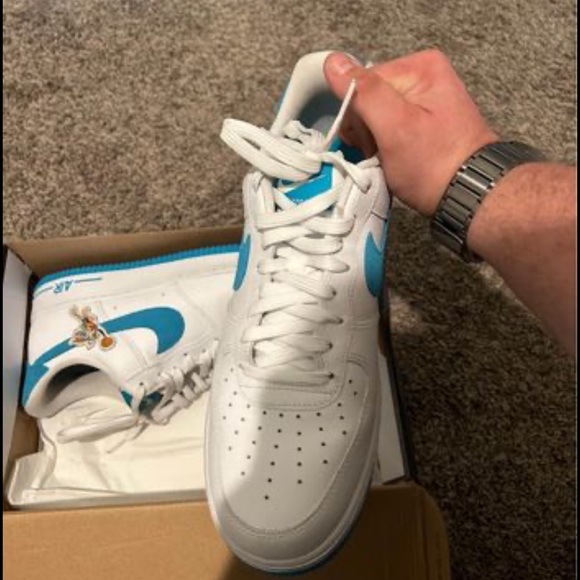 Size 10.5 Nike Air Force space jams in perfect condition - Picture 3 of 4